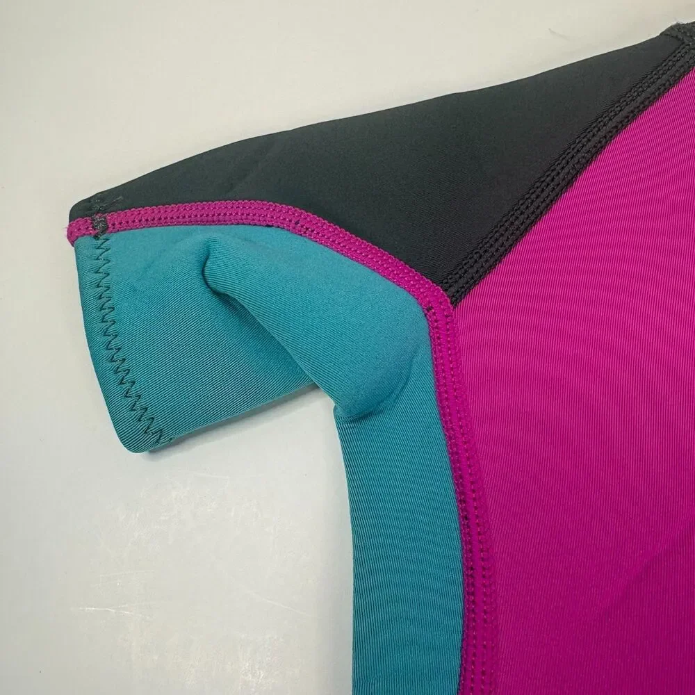 O'Neill Toddler Size 1Reactor-2 2mm Short Sleeve Spring Wetsuit Berry/Light Aqua